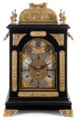 A large Victorian chiming bracket clock: the eight-day duration,