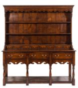 An oak dresser in the 18th Century style:,