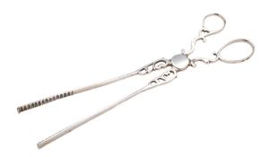 A pair of George III serving tongs, maker Hester Bateman, London,