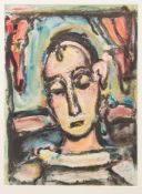 After Georges Rouault [1871-1958]- Tete de Jeune Fille:- lithograph printed by Mourlot,
