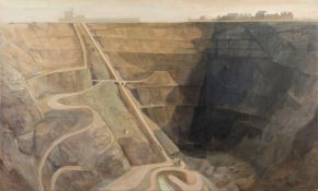 * Ken Symonds [1927-2010]- Delabole Quarry:- signed bottom right oil on canvas 101 x 168cm.