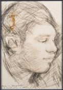 * Robert O. Lenkiewicz [1941-2002]- Peron in Hampstead:- signed, inscribed and dated c.