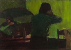 * William Brooker [1918-1983]- The Dressing Table, a Portrait of The Artist's Wife,