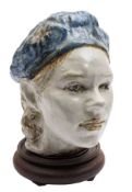 * Seth Cardew [1934-2016] a white clay portrait head of Julie Christie: under white,