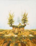 * John Ridgewell [1937-2004] - Tree Roots; a surreal landscape,