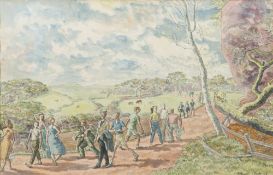 * Norman Clarke [1913-1992]- Spring Ramble:- signed and dated '58 bottom right watercolour and