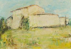 * Barbara Robinson [b.1928] - Joxe's House, 1967,:- oil on canvas 80 x 115cm. * Provenance.