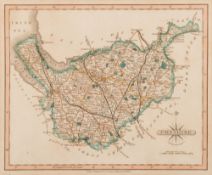 JANSSON, Jan - Cumbriae : (Cumberland), hand coloured map, 195 x 150 mm, f & g, 1648.