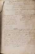 LEGAL MANUSCRIPT : of Thomas Mauleverer, 500 pages, cont. calf, folio, c1723.
