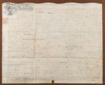 GEORGE 111 : large indenture on vellum, relating to land at Chislehurst and Stradbury in Kent,