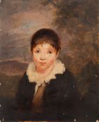 Follower of David Wilkey- A portrait of Hartley Coleridge as a boy,:- head and shoulders,