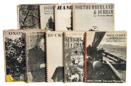 SHELL GUIDES : Cornwall, card covers ring binding,1934. Oxon, cloth in d/w, n.d.