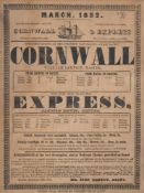 CORNWALL BROADSIDE : Cornwall and Express - 
