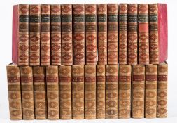 BINDINGS : Scott, Sir Walter, (Works), 13 vols, half tan gilt calf, 8vo, Edinburgh, 1862.