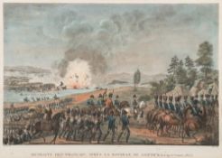 NAPOLEONIC WAR : 4 hand coloured engravings, 380 x 250 mm, f & g. (early 19th cent.