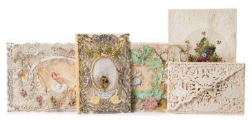 VALENTINE CARDS : a nice collection of lace-paperwork valentine, birthday cards, etc.