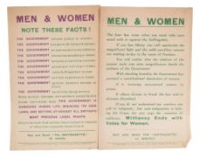SUFFRAGETTE : Archive ... including a four page 'In Memoriam' for Emily Wilding Davison (1913).