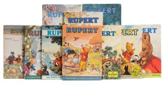RUPERT : a collection of 10 Annuals - 1955, 1958, 1959, 1960, 1961, 1962, 1963, 1970, 1973, 1978.
