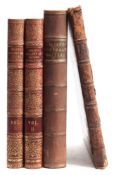 HEATH'S Gallery of British Engravings : 2 vols, steel engraved plates, half gilt red calf, 4to,