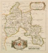 BLOME, Richard - A Generall Mapp of the County of Oxford : hand coloured map, 325 x 280 mm, f & g,