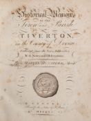 DUNSFORD, Martin - Historical memoirs of the Town and Parish of Tiverton : 2 maps, 3 plates,