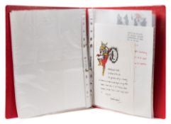 20TH CENTURY AUTHORS : a collection of ALs & TLs in a folder inc.