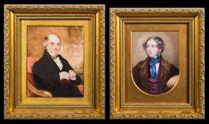 English School 19th Century- A miniature portrait of Colonel Moreton John Wheatley [1837-1916],