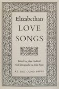 PIPER, John (illustrator) - Elizabethan Love Songs : cloth backed marbled boards, 8vo,