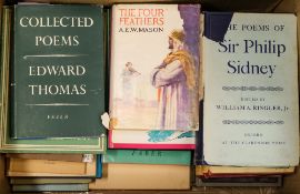 THOMAS, Edward - Collected Poems : cloth in d/w, 8vo, Faber, 1961. With a box of mainly 20th Cent.