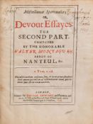 MONTAGU, Walter - Miscellanea Spiritualia : or, Devout Essayes : cont. calf worn, 4to, 1654.