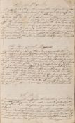 COMMONPLACE BOOK : over 400 pages, cloth backed boards detached, 8vo, early 1800s.