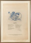 AUDEN, W. H - Half-Way : framed broadside limited to 75 copies (this is number one), signed by W.H.
