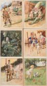 Thomas Maybank [1869-1929]- Treasure of The Woods:- a set of six watercolour illustrations