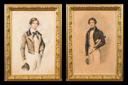 English School early 19th Century- Portrait of a Midshipman; Portrait of a Sailor,:- two,