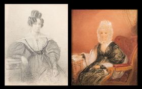 Attributed to William Havell [1782-1857]- Portrait of Mrs Francis Pigott Stainsbury Conant