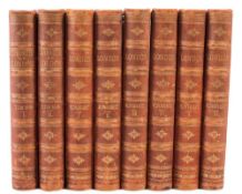 TIMBS, John - Curiosities of London : 2 vols, full red gilt morocco, illust, 4to, Virtue & Co,