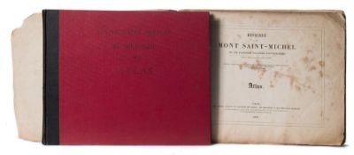 (ANON) - Histoire du Mont Saint-Michel : 18 plates, wrappers worn, oblong folio, Caen, 1839.