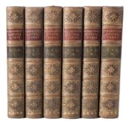 WORDSWORTH, William - The Poetical Works : 6 vol. set, full blue calf, 8vo, Edward Moxon, 1864.