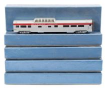 A group of five Southern Pacific Railway carriages:,