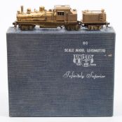A United Scale Models (Japan) 3-truck Willamette geared locomotive and tender:,