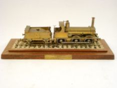 A hand built brass model of the 0-6-0 London and South Western Ilfracombe Goods locomotive and