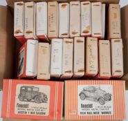 A collection of Wills Finecast 1/43rd scale white metal car kits:, including Austin Ulster,