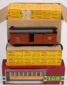Lehmann LGB a group of rolling stock:, 3080 Denver & Rio Grande passenger car,