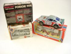 A Motora-Wave radio-controlled Porsche 917K:, in Martini livery,