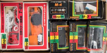 Diapet (Japan) a collection of various scale vehicles :, including a Hino Ladder Fire engine,