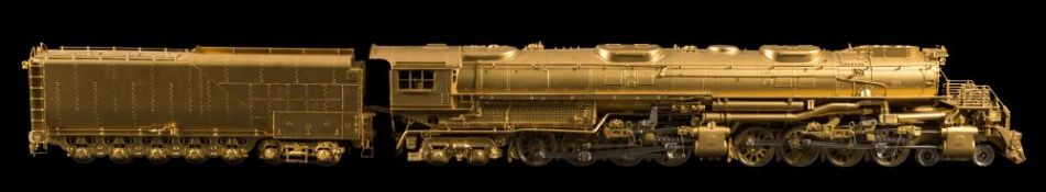 A KTM (Katsumi-Japan) Union Pacific 'Big Boy' 4-8-8-4 locomotive and tender:, brass finish,