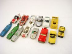 Dinky, Corgi and others a group of various sports cars:, including three land speed cars,