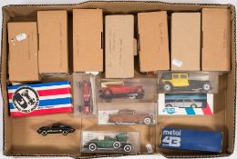 A group of various 1/43rd scale model cars:, including Grand Prix Models Porsche 356C Cabriolet,