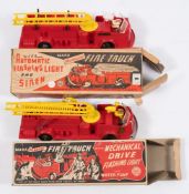 Lois Marx Inc (USA) 'Mechanical Drive Fire Truck with Flashing light and water pump':,