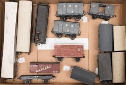 J R Kennerley and other scratch built rolling stock:, in GWR and LMS liveries.